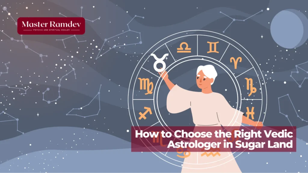 Experienced Vedic astrologer explaining the Indian astrology system during a consultation