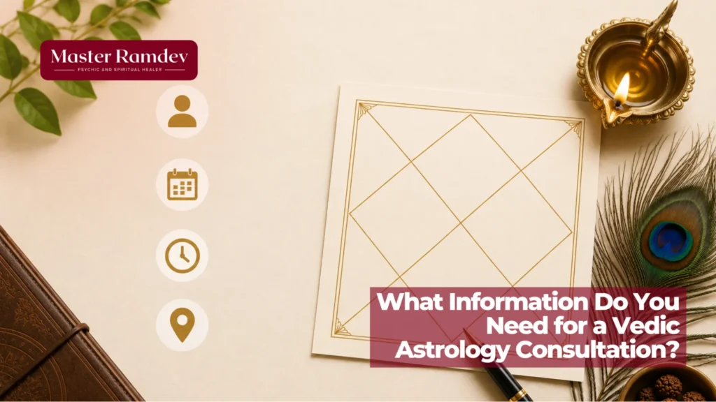 Information required for a Vedic astrology consultation with astrologer in Sugar Land
