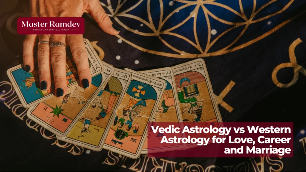 Comparison of Vedic and Western zodiac signs for love, career, and marriage insights